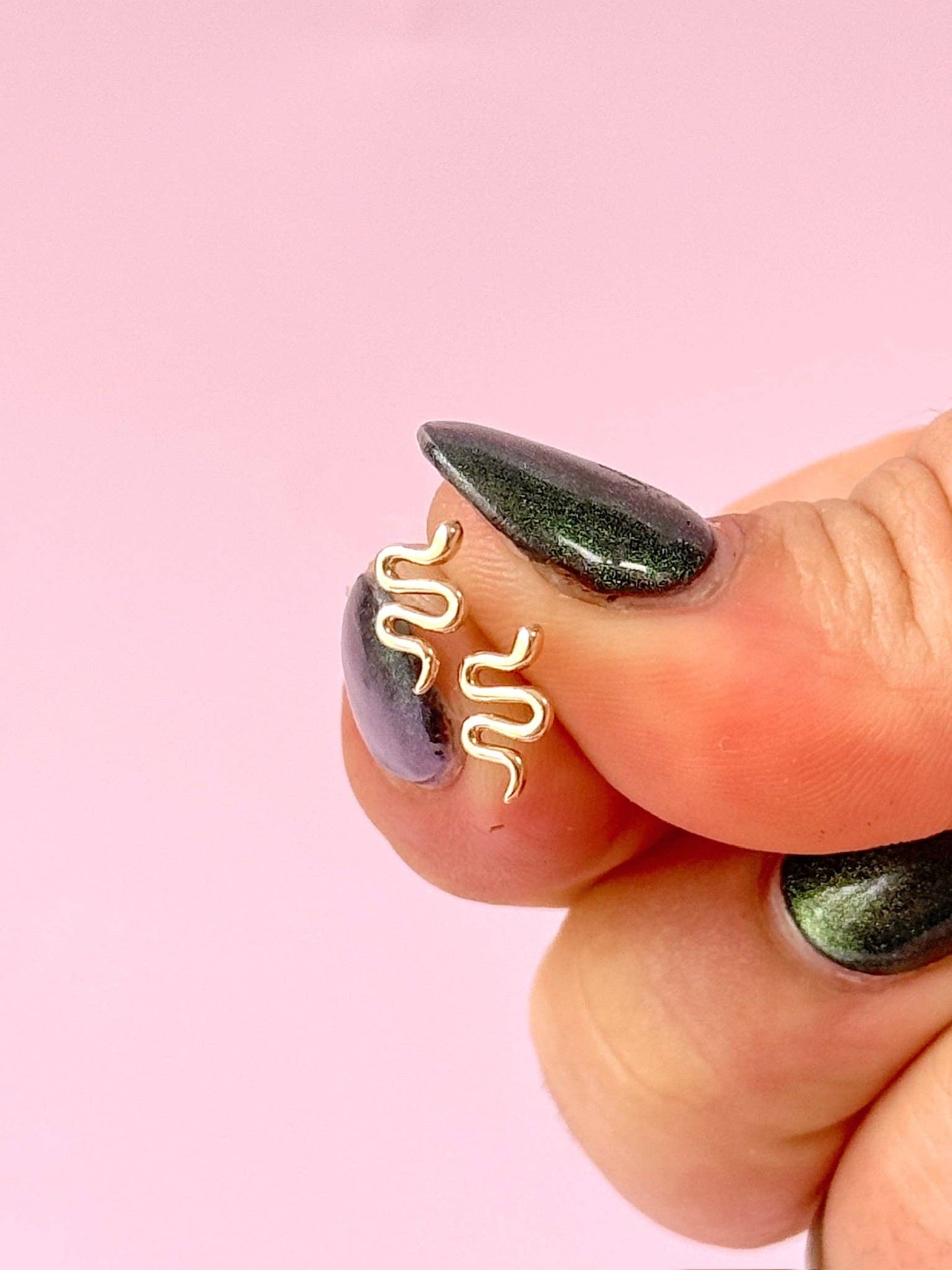 Tiny Snake Stud Earrings