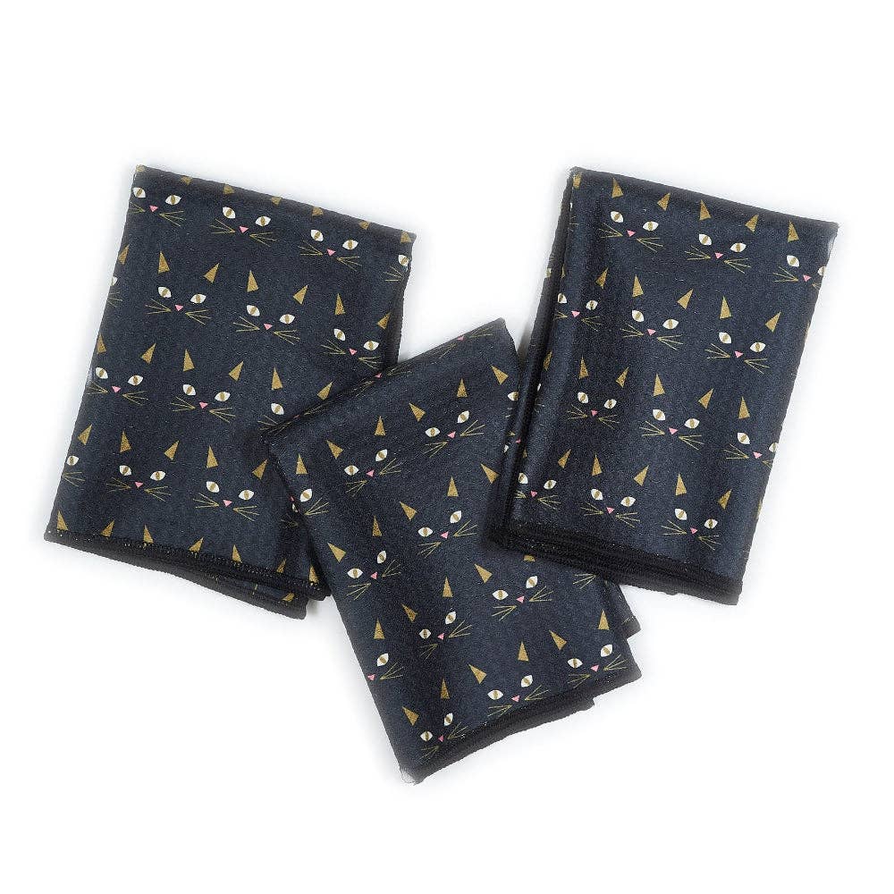 Black Cat Mighty Mini Towel (Set of 3) Reversible