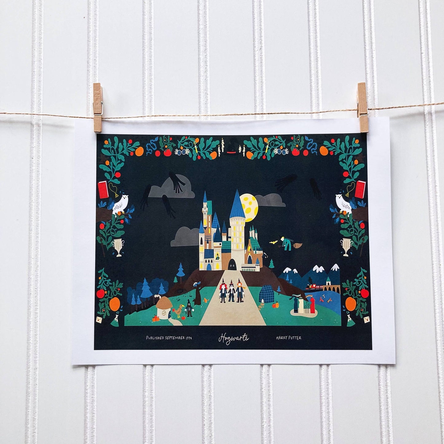 Harry Potter Hogwarts Bookish Print