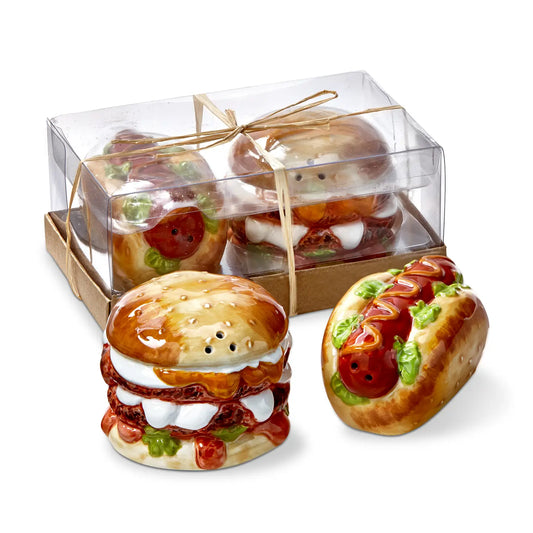 Hamburger & Hot Dog Salt and Pepper Shakers