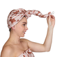 Rodeo Coral Hair Towel Wrap Double Sided