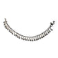 Silver anklet with bells on a white background