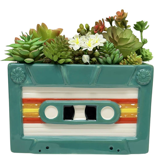 Retro Cassette Tape Planter