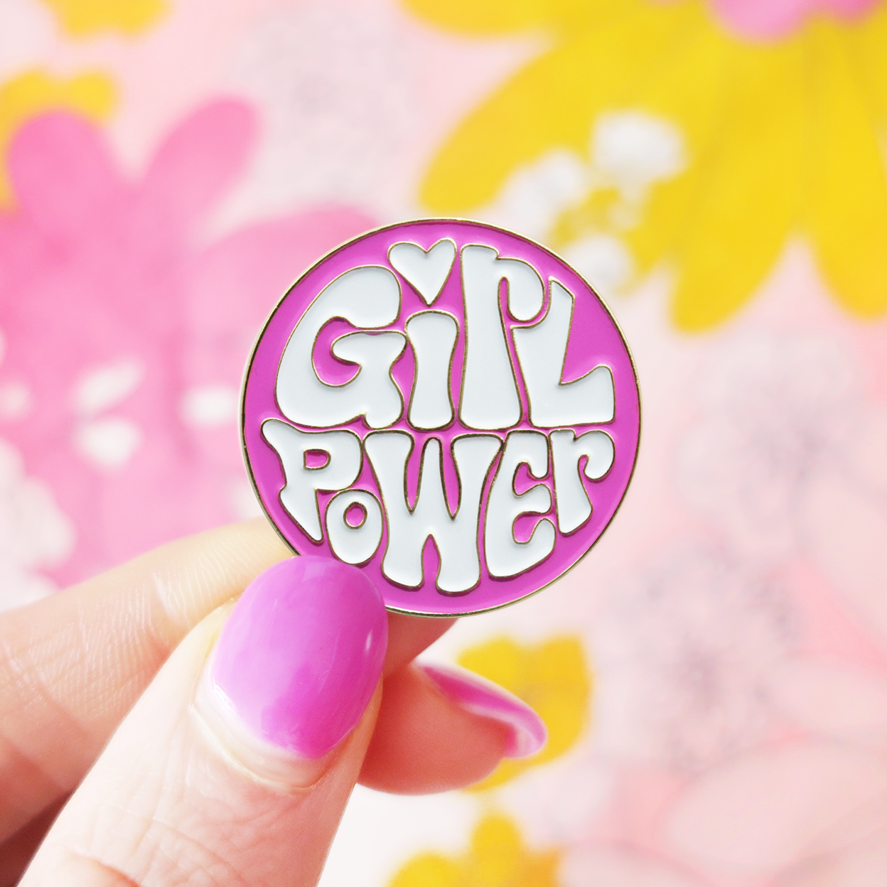 Girl Power enamel lapel pin