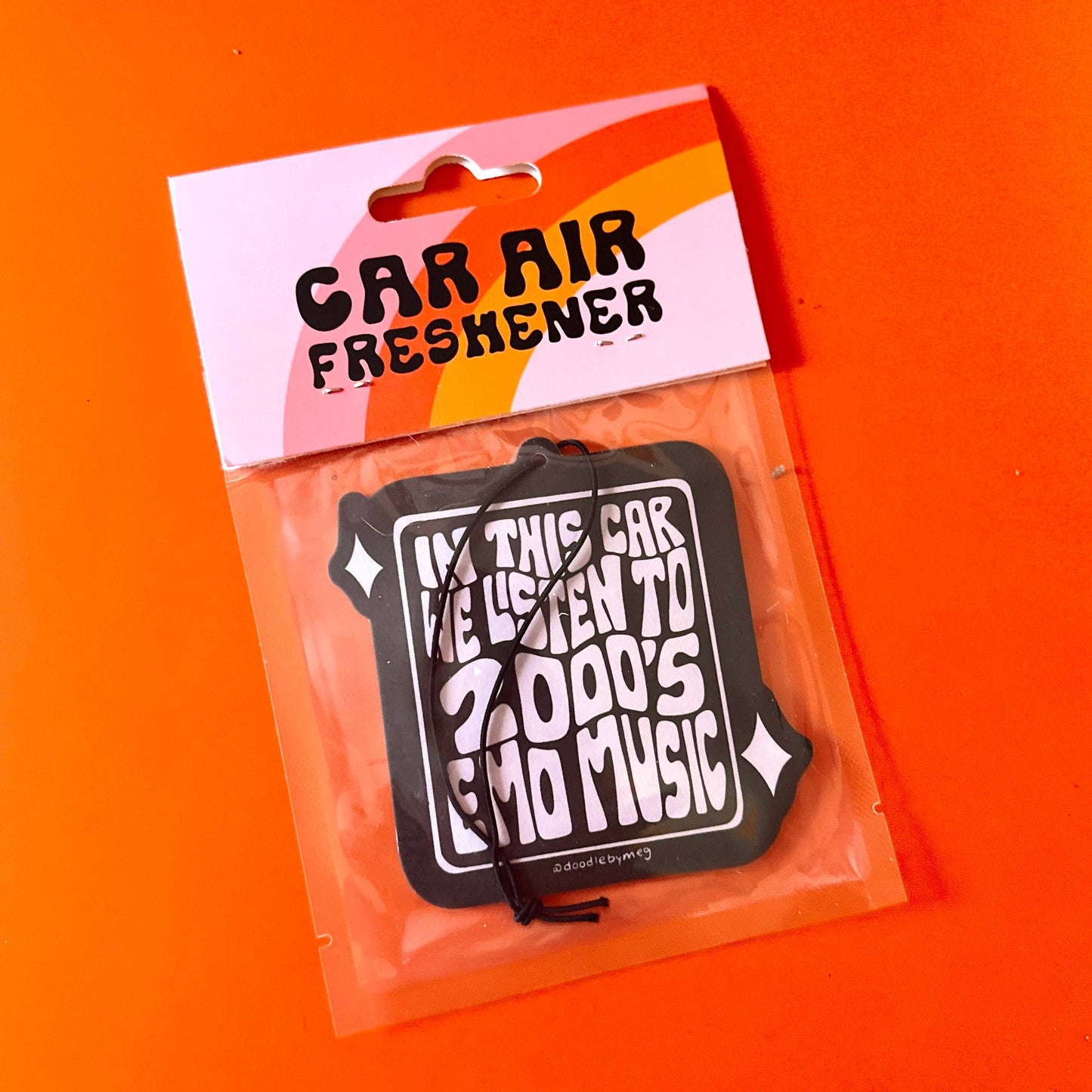In This Car We Listen to Emo Music Car Air Freshener