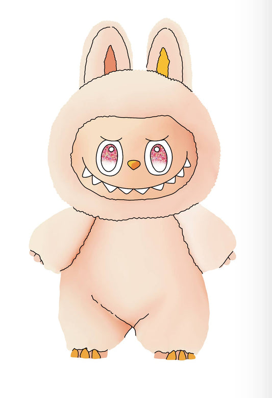 Pink Labubu Fidget Spinner Keychain Bag Charm