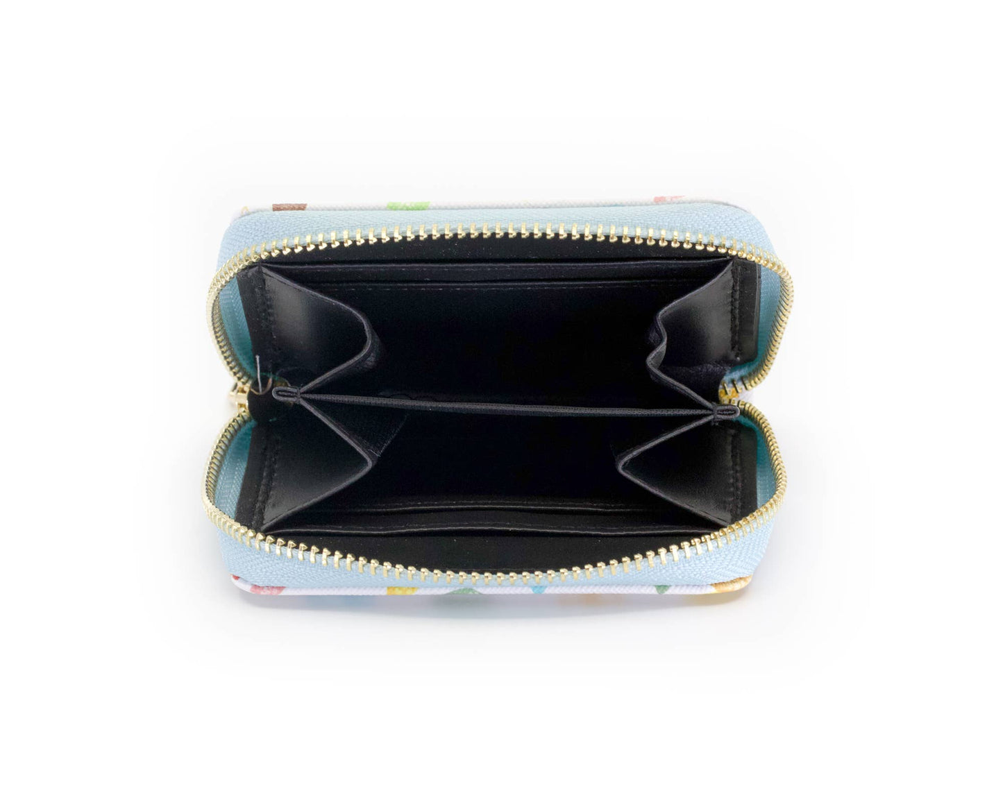 Pyrex-Inspired Retro Kitchen Wallet | 2 Sizes Available: Accordion Zip Wallet (Black)