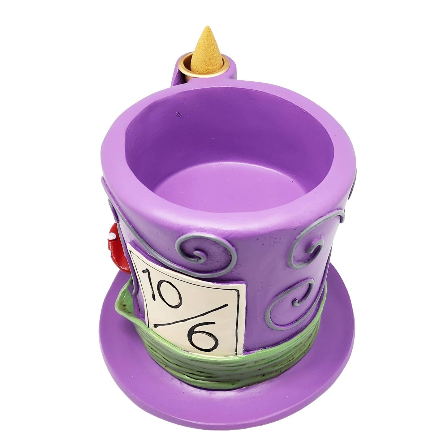 Alice in Wonderland Mad Hatter Back Flow Burner with Tray