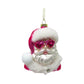 Pink Santa w/Glasses Ornament