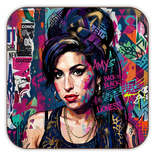 Amy Winehouse Pop Art Coaster