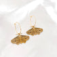 Gold Moth Hoop Earrings
