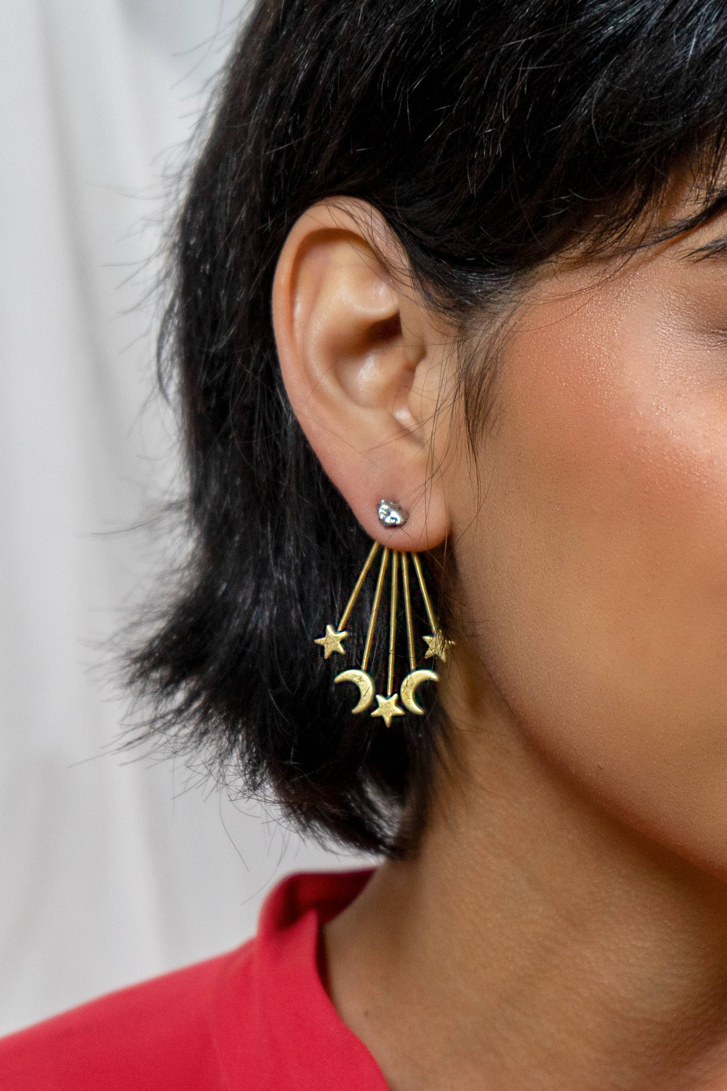 Galaxy Layered Studs Blush Quartz