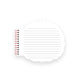 Notebook with on a white background