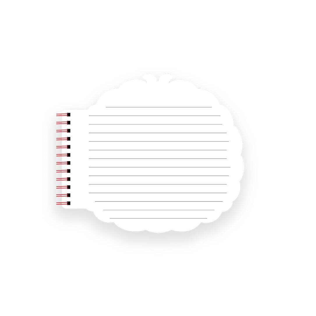 Notebook with on a white background