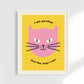 Perfect Just The Way I am Print -Kids Affirmation Art: Yellow / 11 x 14