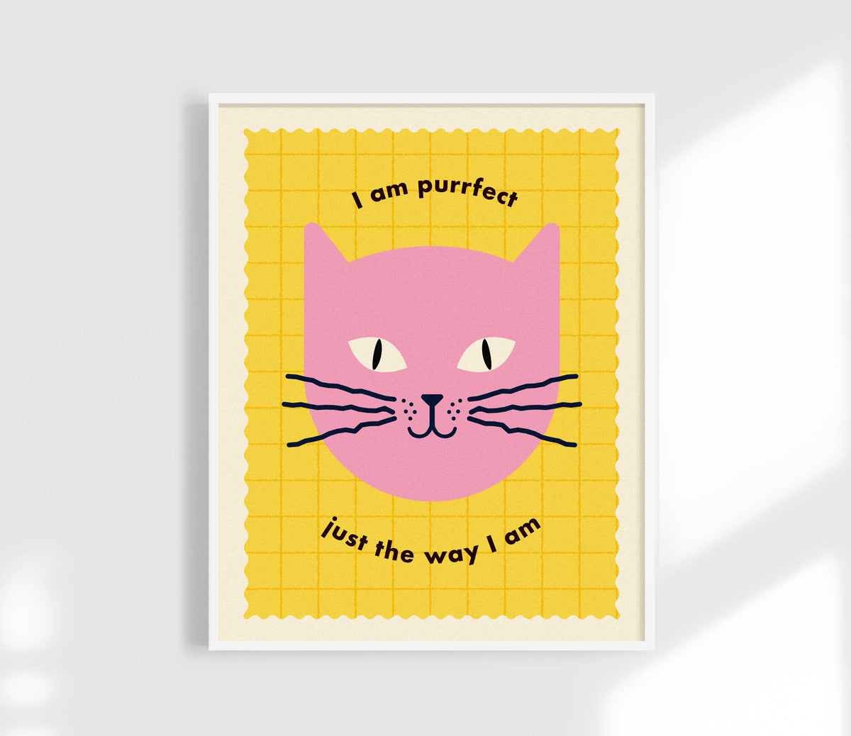 Perfect Just The Way I am Print -Kids Affirmation Art: Yellow / 11 x 14