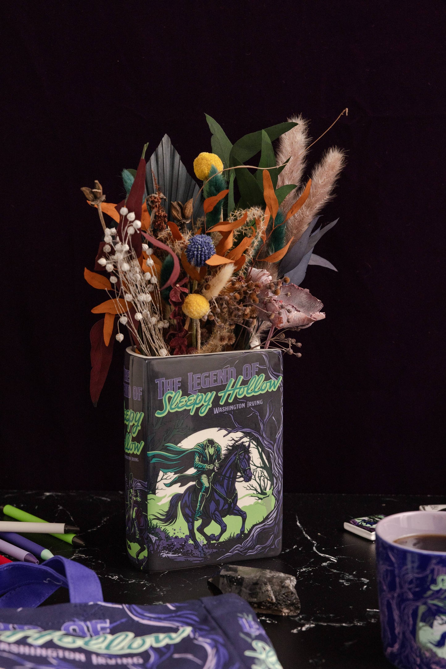 (Case Pack) Large Book Vase, Sleepy Hollow