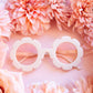 Adult Flower Sunglasses : Ivory