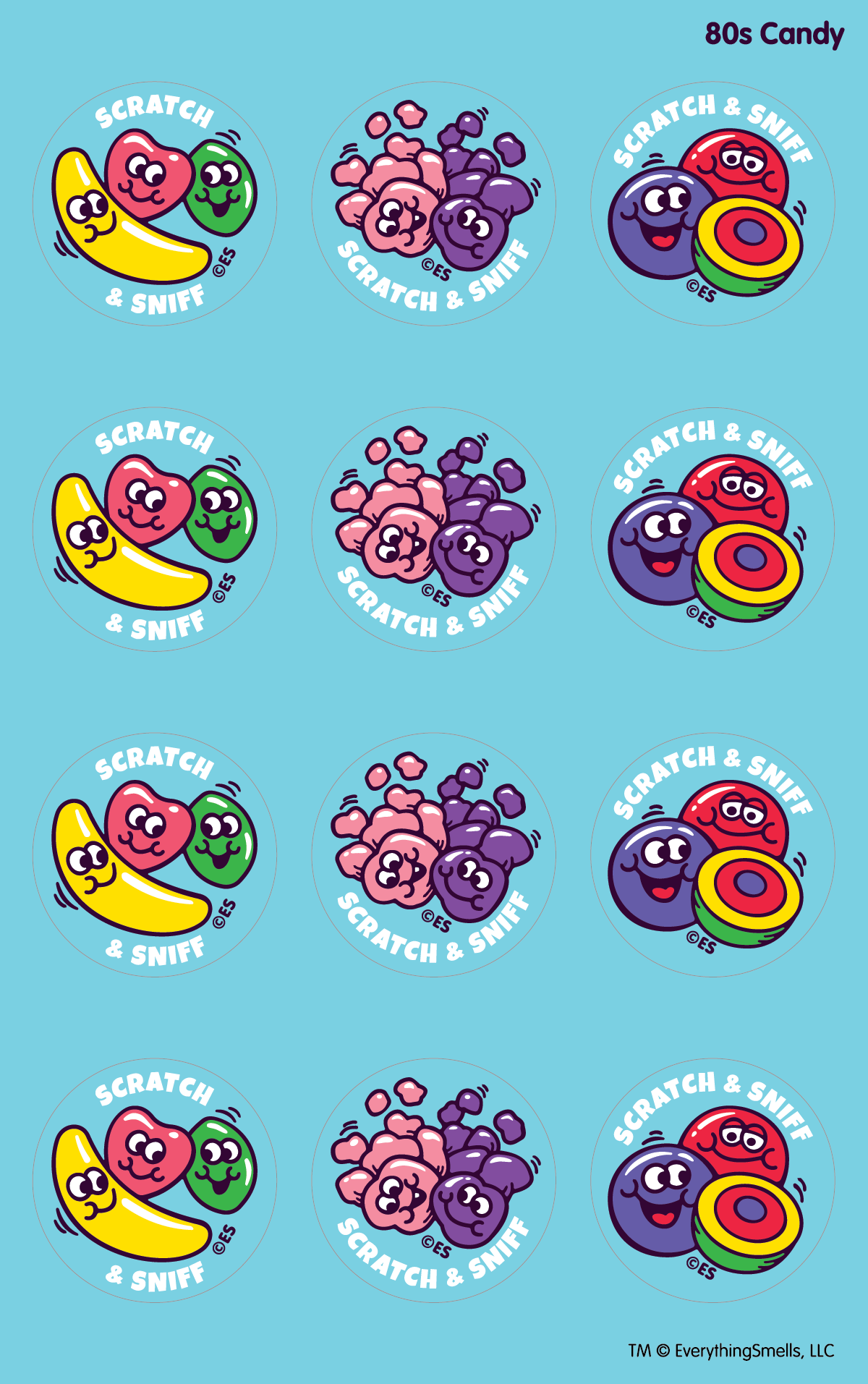 80s Candy Scratch & Sniff Stickers