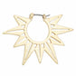 Sunburst Gold Rays Cutout Hoop Earrings