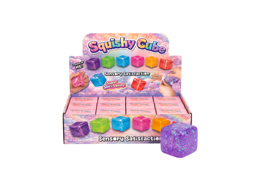 2.5" Sugar Squish Cube Assorted Colors