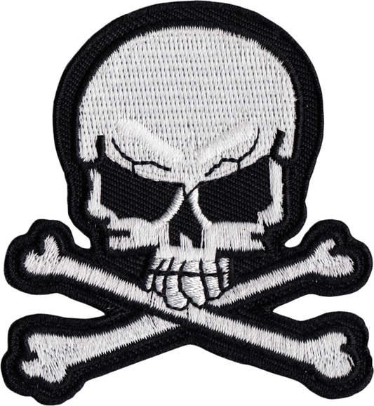 White Skull & Crossbones Patch