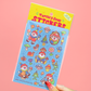 Mushrooms and Clowns Woodland Stationery Sticker Sheet