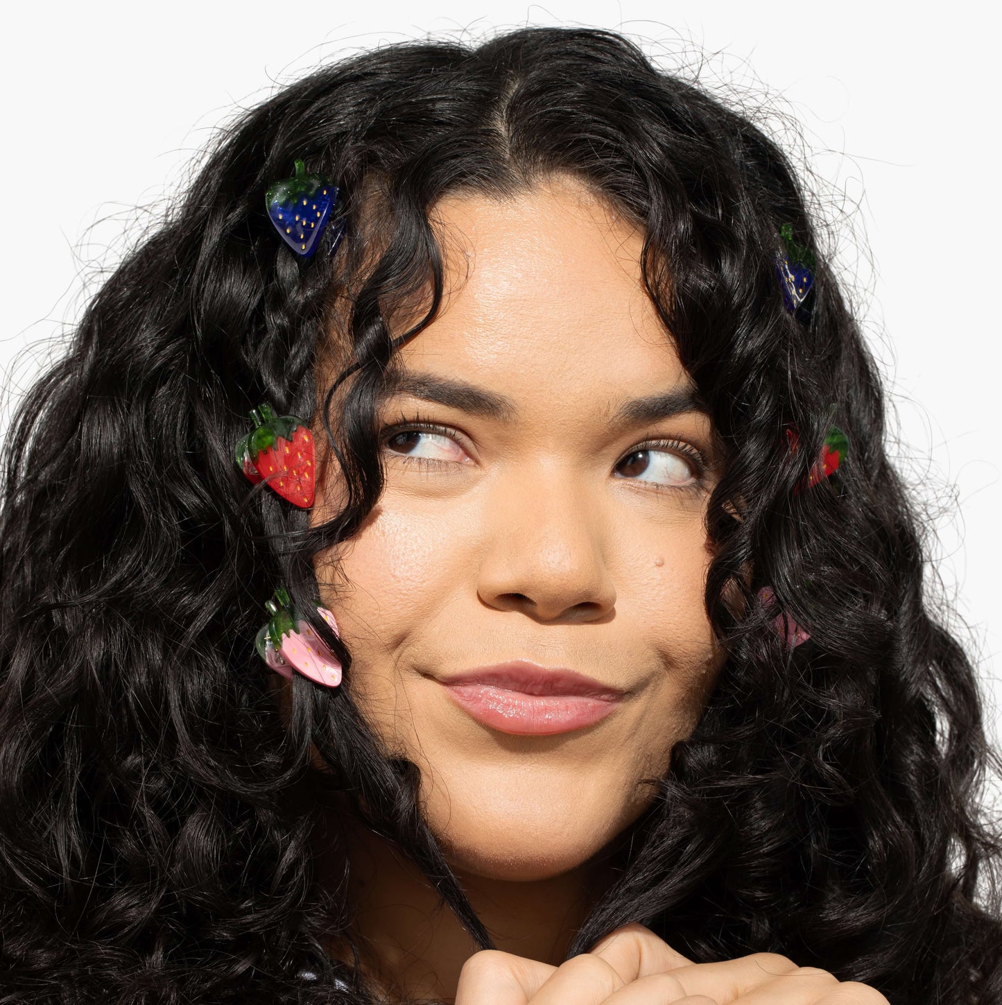 Micro Strawberry Patch Hair Claw Clip Set