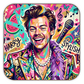 Harry Styles Pop Art Coaster
