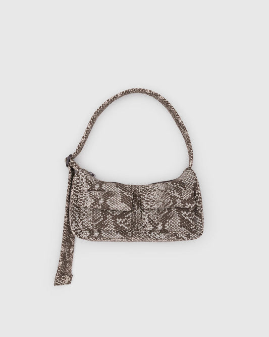 BAGGU: Snakeskin Cargo Shoulder Bag