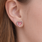 Vintage Heart Cake Stud Earrings