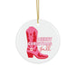 Cowgirl Boots Christmas Ornament