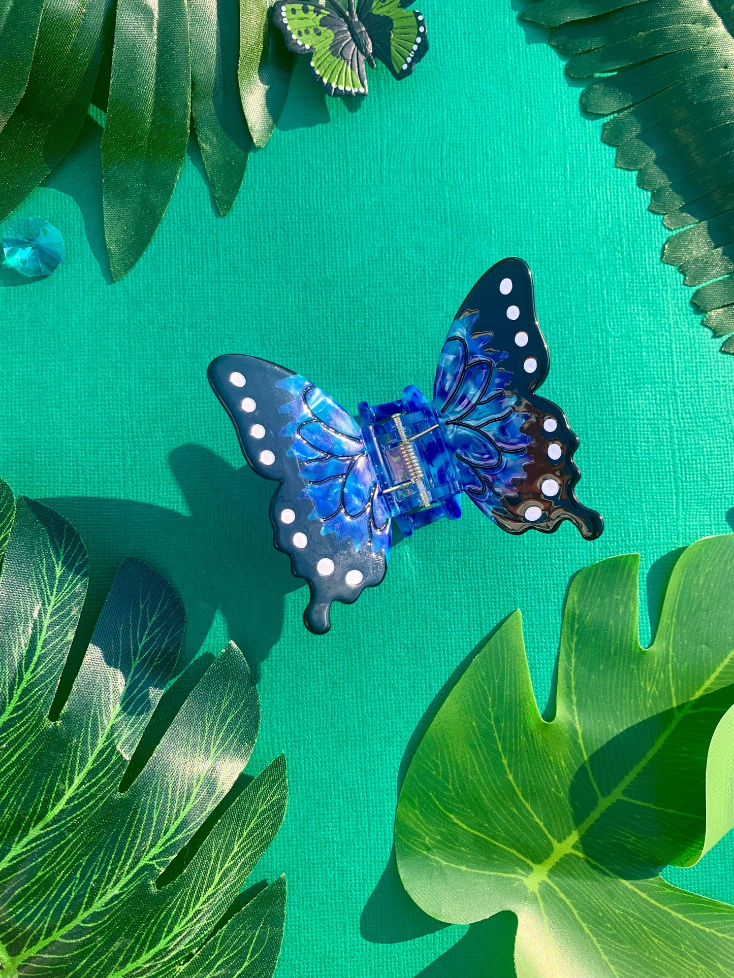 Blue Morpho Butterfly Hair Claw