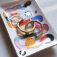 Rainbow Snake Porcelain Trinket Dish