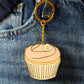 Carrie Cupcake Enamel Keychain