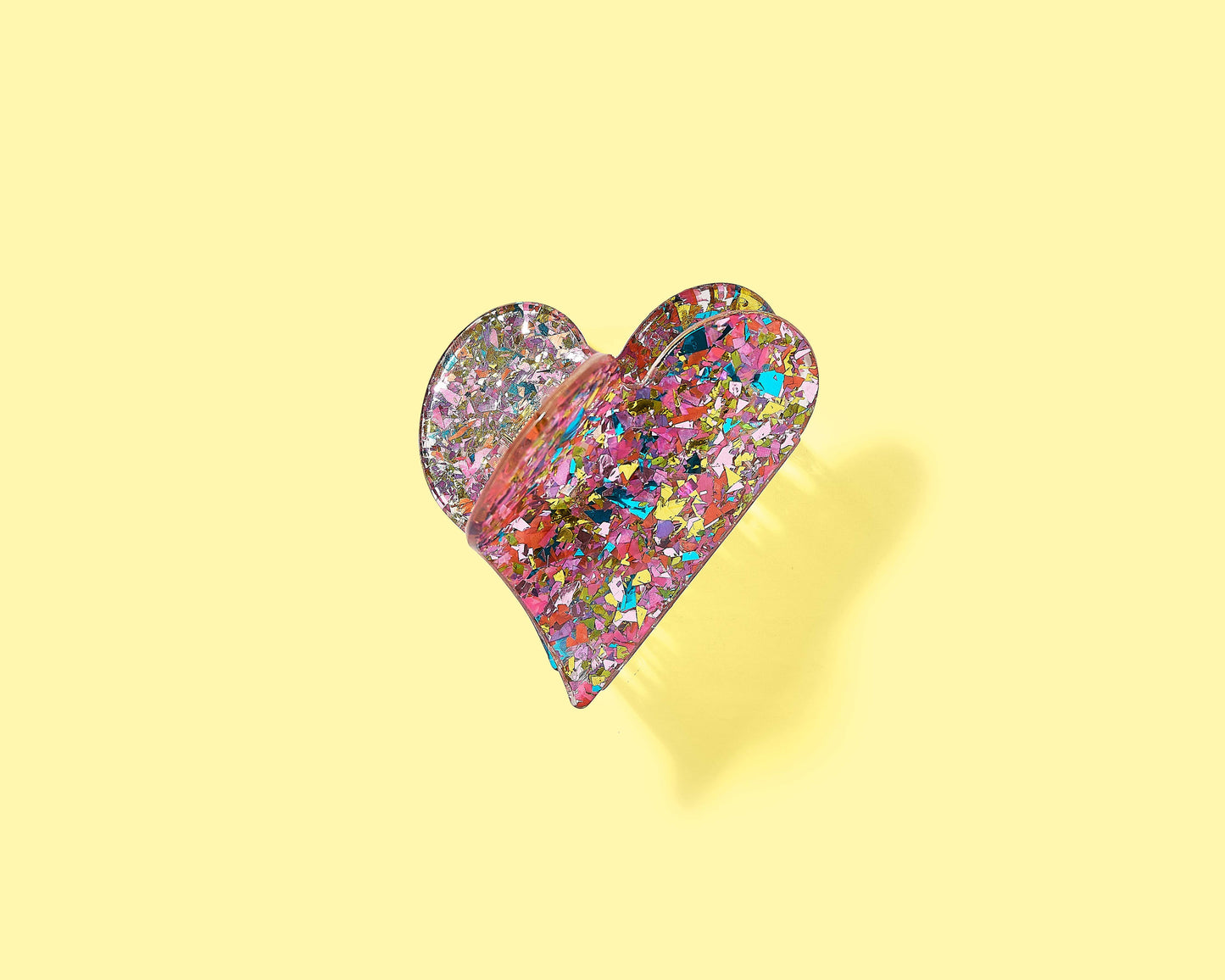 Confetti Heart Hair Claw