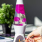 White and Pink Lava Lamp Candle