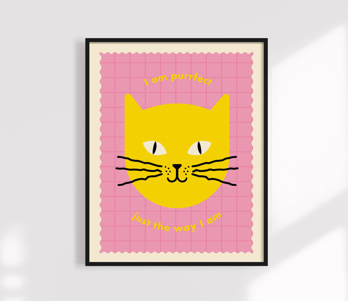 Perfect Just The Way I am Print -Kids Affirmation Art: Yellow / 11 x 14