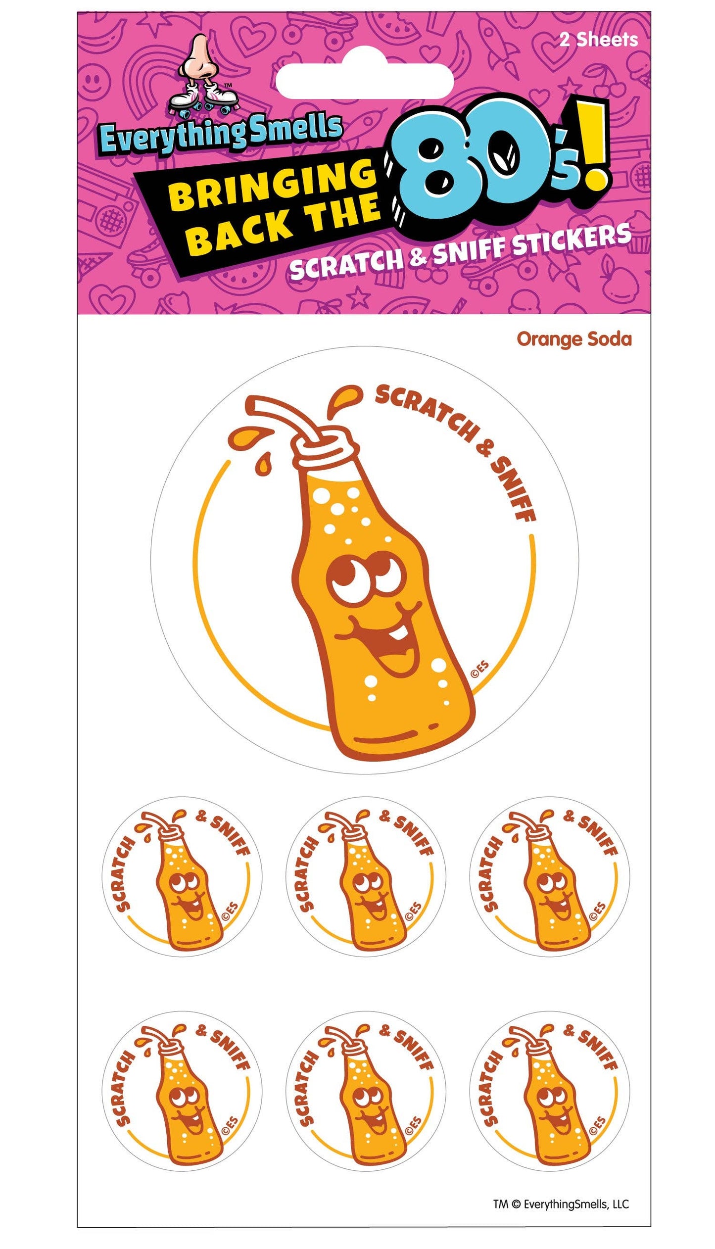Orange Soda Scratch & Sniff Stickers