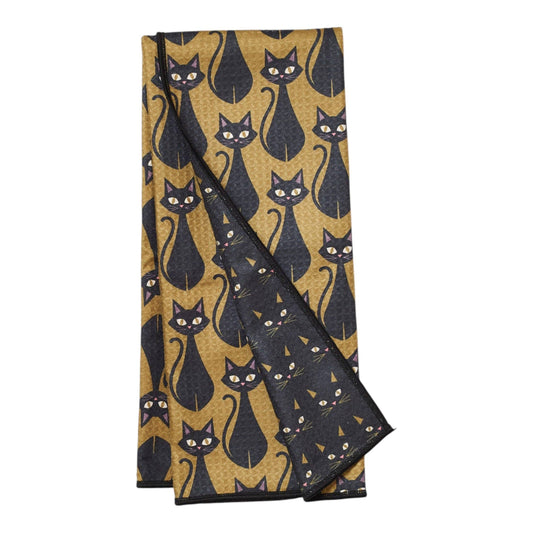 Black Cat Anywhere Towel Reversible