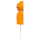 Orange cat clock with pearls on a white background