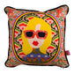 Funky Lady Print Pillow Cover (Yellow Hair)