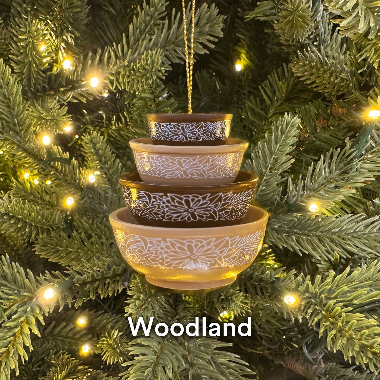 Mini Pyrex-Inspired Bowl Ornament | Retro Christmas Decor: Spring Blossom