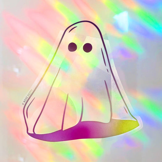 Ghost Halloween Suncatcher Sticker