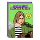 Greeting card with a person smoking a cigarette and text 'Smells Like Birthday Spirit' on a green background.