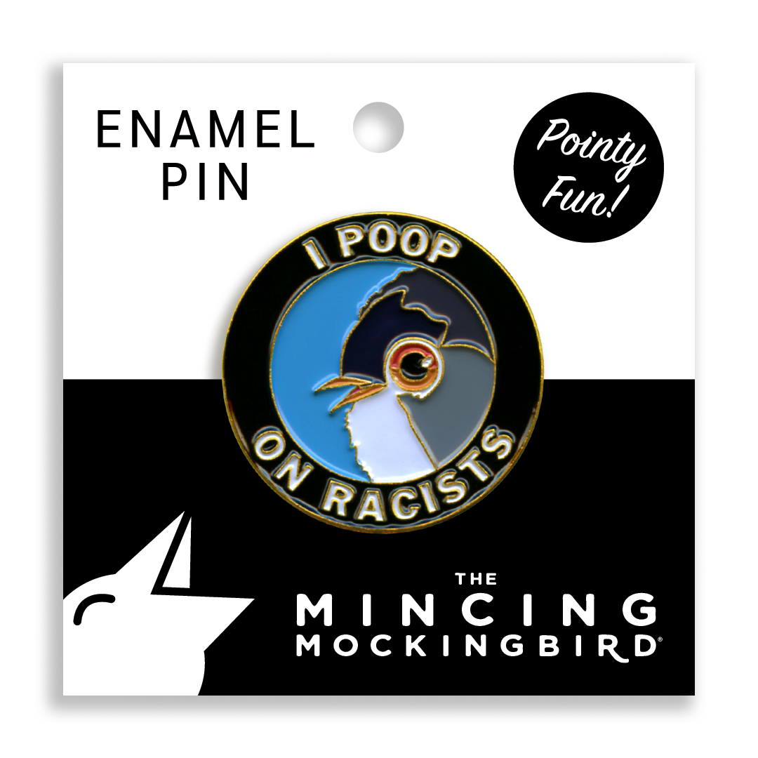 Poop on Racists Pin