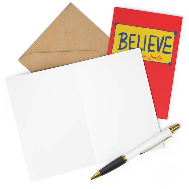 Believe in Santa Christmas Card