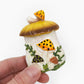 Fridge Magnet Merry Mushrooms-Inspired 70s Hand-Painted