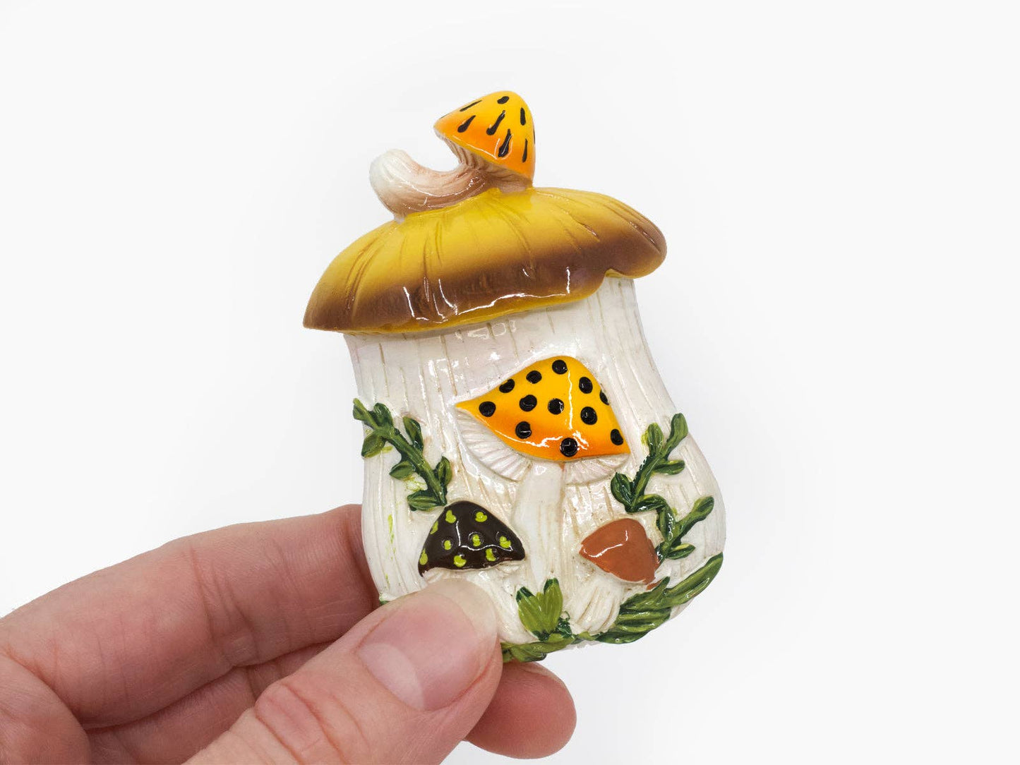 Fridge Magnet Merry Mushrooms-Inspired 70s Hand-Painted
