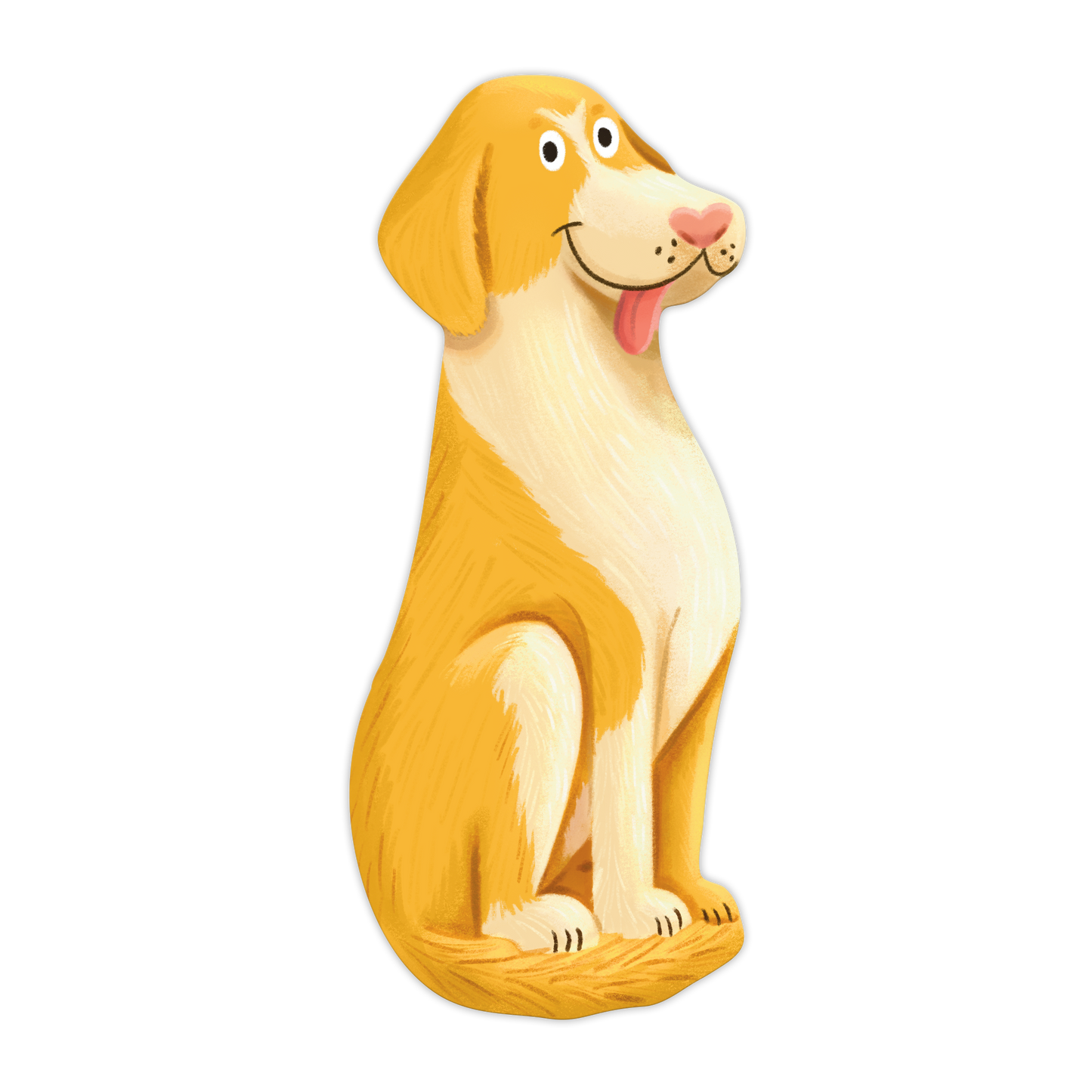 Yellow Dog Die-Cut Bookmark